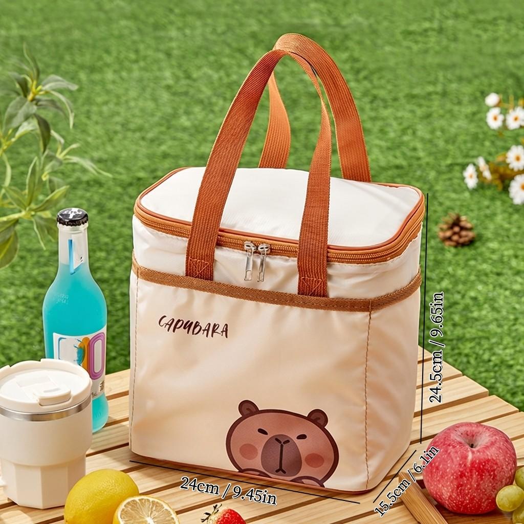 Large Capacity Insulated Lunch Box Bag Outdoor Portable Waterproof Storage Bag With Handle Cartoon Food Container Thermal Bag