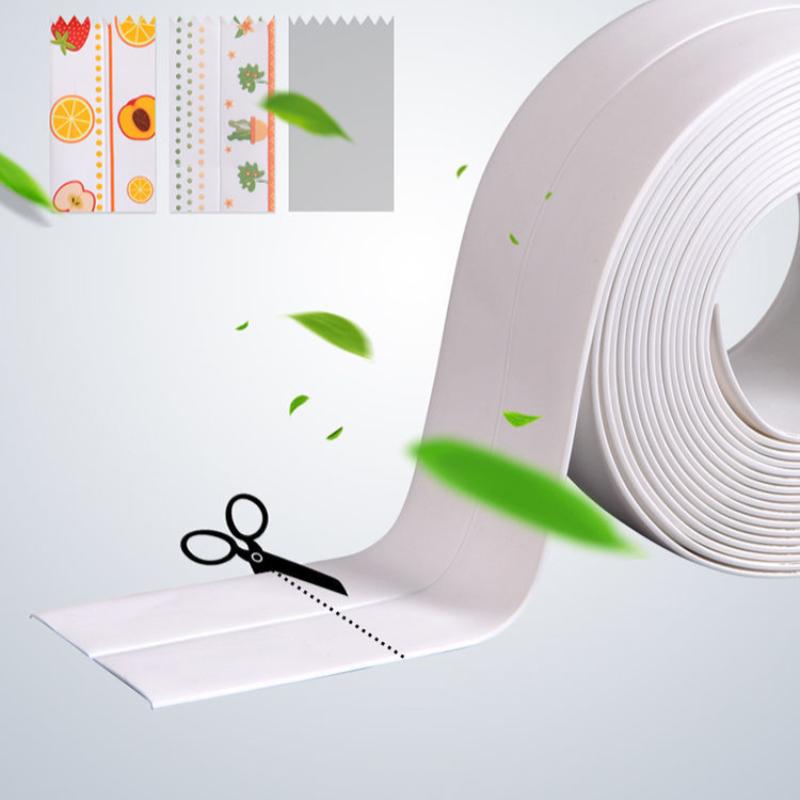 Kitchen PVC Waterproof Wall Paste Beauty Seam Paste Mildew Proof Tape Bathroom Sink Seamless Paste Tape