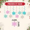 12 Stück Schneeflocken Hängedekorationen Deckenstreamer Ornamente für Wonderland Shower Themenparty