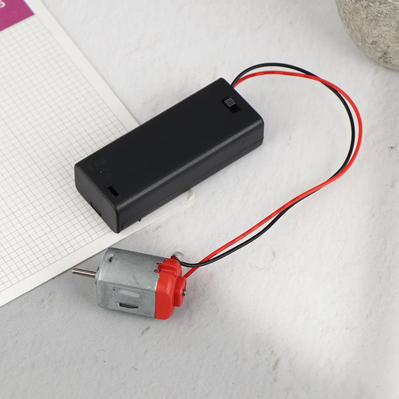 130 Motor Kit With 2X Battery Storage Case And Switch 16500 Rpm Mini Student Diy Electronic Motor Circuit Models Kit