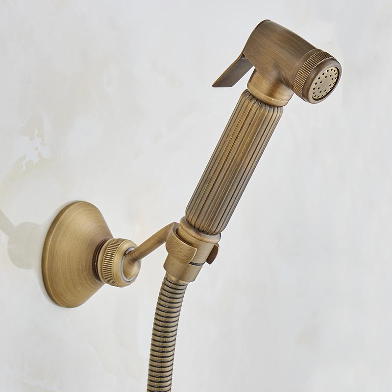 Ellen Toilet Spary Gun Set  Antique Bronze Copper Flushing Spary Cleaner Bidet Faucet Single Cold EL209A
