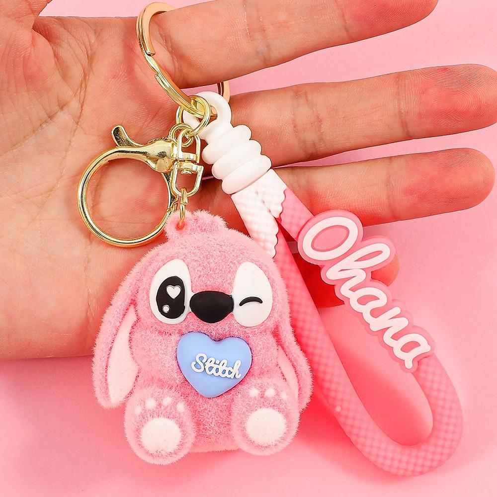 Disneystitch Newly Designed Plush Stitch Keychain Keyring Accessories Cute Backpack Pendant Valentine s Day Gift