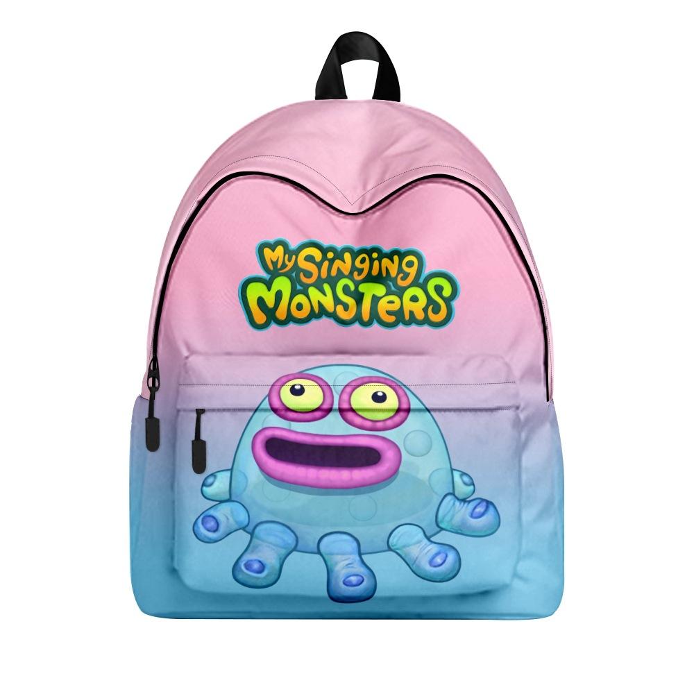 Cartoon Youthful My Singing Monsters Student School Bags Notebook Backpacks 3D Print Oxford Boys/Girls Funny Travel Bags