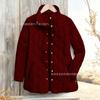 2026 Womens Solid Color Loose Fit Casual Warm Cotton Jacket Coat