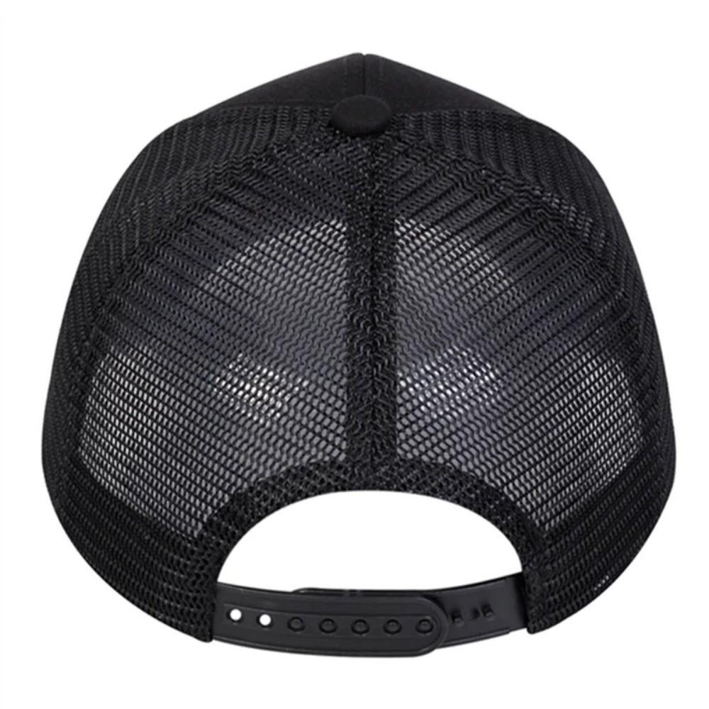Mountain Embroidery Mesh Cap Adjustable Fit Sun Shading Hat Breathable Hat  Unisex Wear