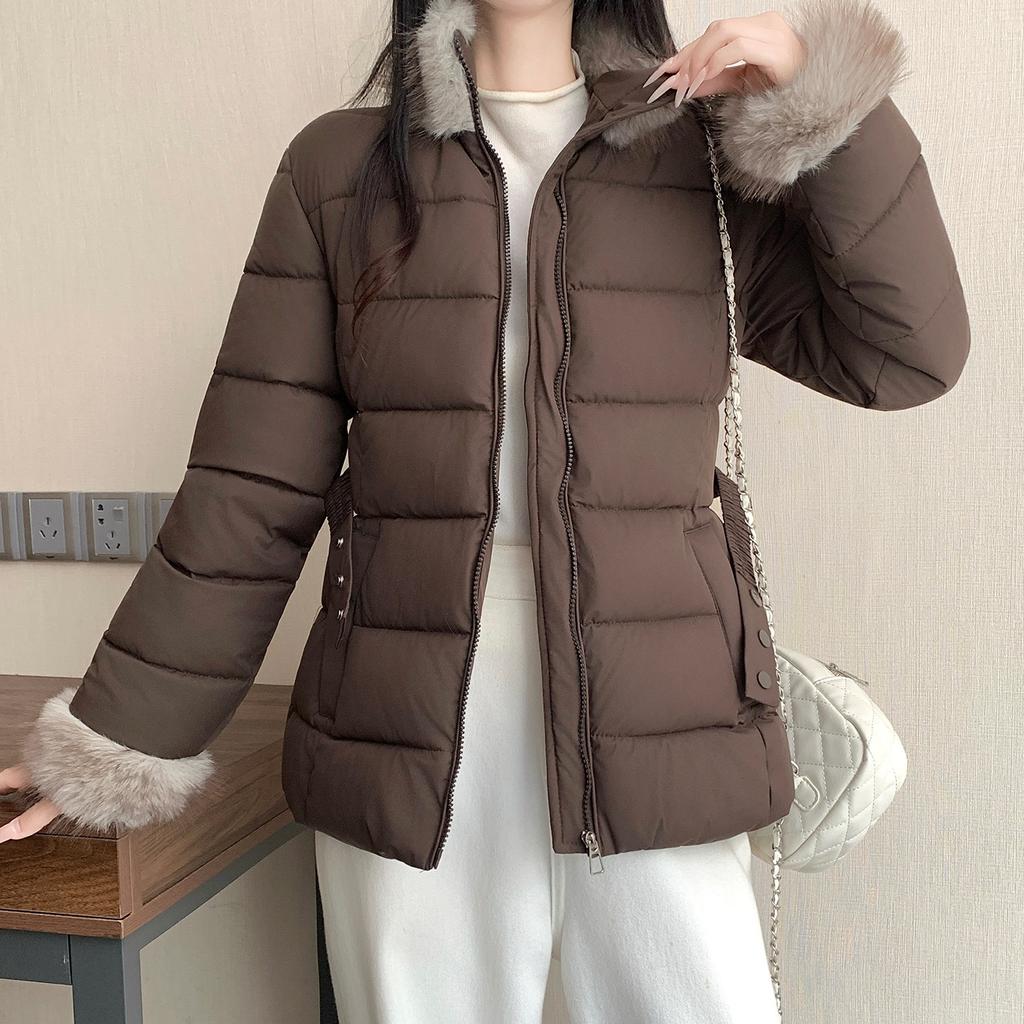 Winter new thermal stand-up collar sweater collar cotton-padded clothes fashion versatile foreign style cotton-padded clothes cotton-padded jacket