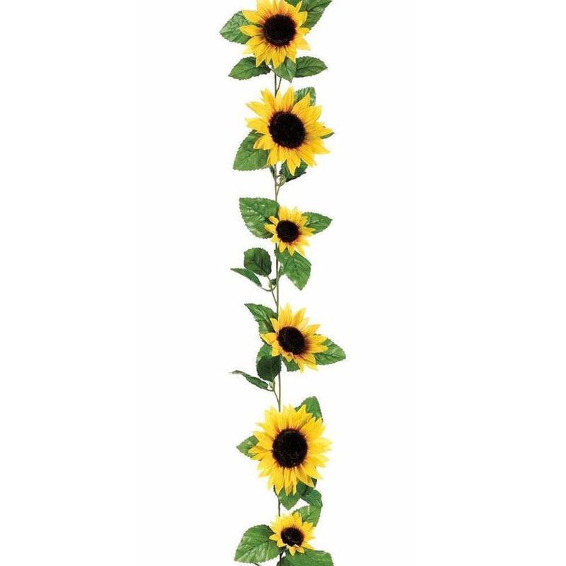 2.6M DIY Artificial Yellow Sunflower Silk Garland Vine Wedding Party DIY Decor