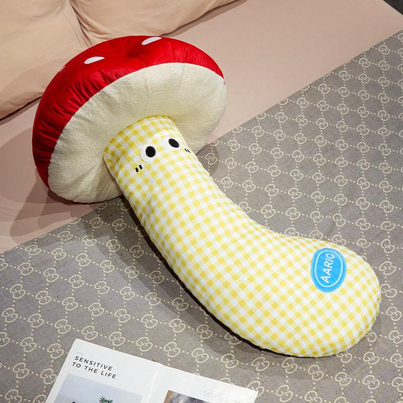 

Creative Mushroom Long Body With Removable Cover For Bedside Comfort And Sleep Support