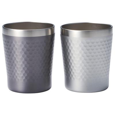 Dolce Duo 250ml Stainless Steel Vacuum Insulated Double Wall Tumbler Set and Gift Set (Gray Silver) - (GR-1776)