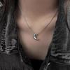 Versatile Crescent Moon Necklace for Women - Trendy 2026 Ins-Style Hoodie Chain & Temperament Collarbone Chain