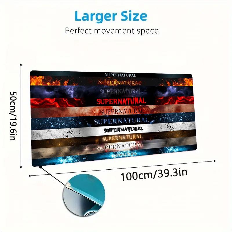 Supernatural Elements Large Size Mouse Pad Large Gaming Table Cushion Nonslip Laptop Tablet Big Mousepad Xxl Mat Mini Pc Playmat With Lock Edge