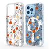 White Skull Magnetic Transparent Full Coverage Case for iPhone 15/16/17 Pro Max.