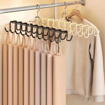 Plastic Multi-Hook Clothes Hanger - Space-Saving Organizer,for Home,Dorm,Closet Storage,Holds Multiple Items Efficiently