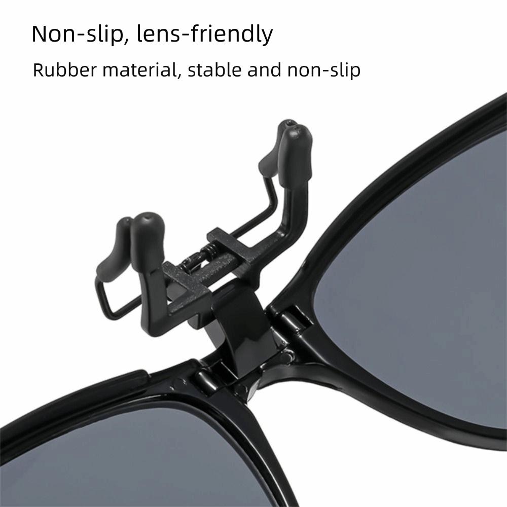 Vintage Square Clip On Sunglasses Foldable Flip Up Anti Blue Light Glasses Anti Glare Ultra Light Competitive Games Goggles
