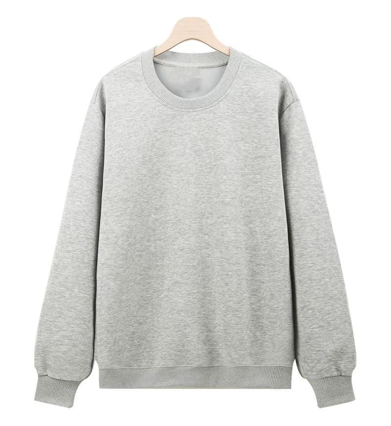 Korean Style Women's Loose Round Neck Hoodie - Autumn/Winter Long Sleeve, Versatile and Fashionable