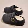 Thick-fibered Women's Bag-style Half-toe Slippers, New Style, Lazy Person's Cotton Shoes