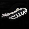Frauen elegante Quaste Anhänger lange Kette Charms Pullover Halskette