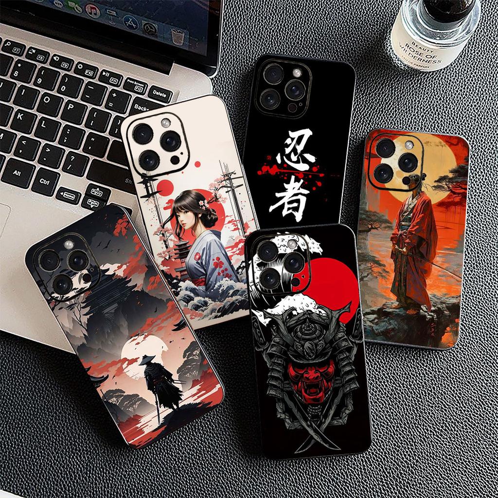 Cover for Xiaomi Redmi Note 13 14 Pro Plus ProPlus 14C 13C Pro+ 5G 4G Casing Silicone Phone Case Bushido Japan Samurai Ninja