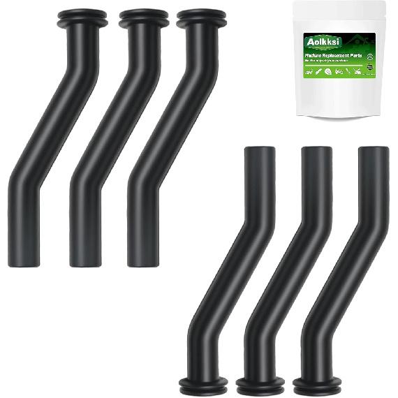 596163 Rubber Vacuum Hose Fit for John Deere D125 D130 D140 D160 D170 B&S Lawn Mower Tractor Replacement Part 593998 797408, 6pcs