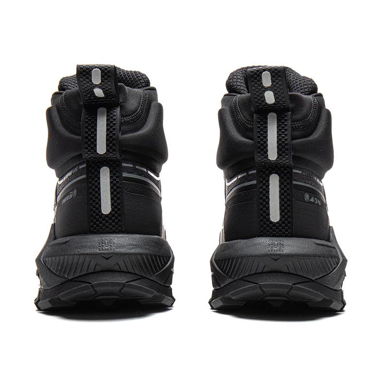 Li Ning Outdoor CF Tracing, Xingchuan Pro Coverage Reflective Rebound High top Hiking Shoes Unisex Night Black AHTV035-1