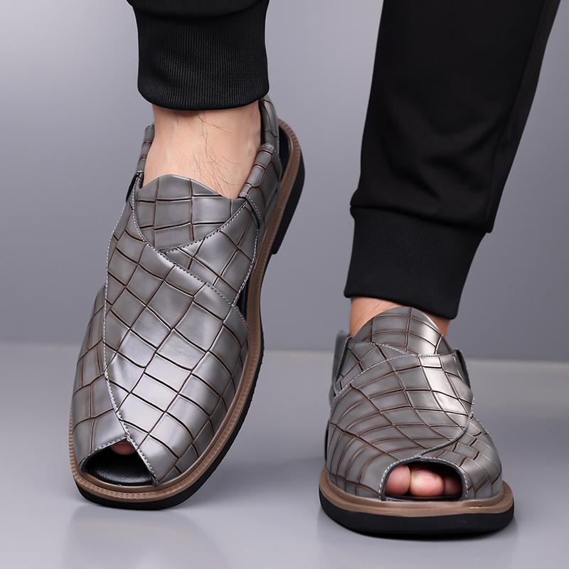 Men’s Sandals Mary Jane Dancing Shoes Dress Wingtip Wedding Stylish Formal Leather Prom Blazers Shoes Over Sized