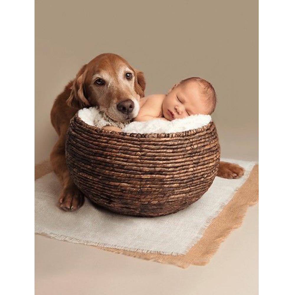 5D DIY Diamond New Baby Embroidery Portrait Full Set of Round Mosaic Home Decoration Gifts