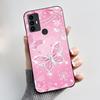 For TCL 30 SE 30E 306 305 Case 6165D 6102H 6102A 6102D Phone Cover Fashion Butterfly Flowers Black Soft Silicone Casing Bumper