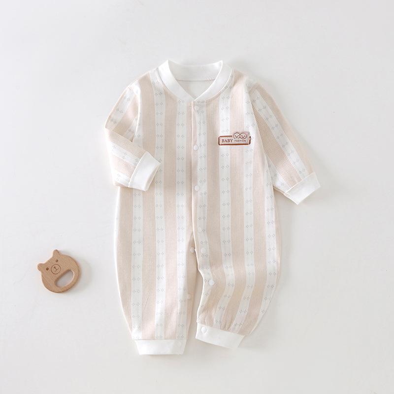 

Весенний комбинезон с длинным рукавом и мультяшным принтом - Детский ромпер унисекс из гребенного хлопка 66 cm