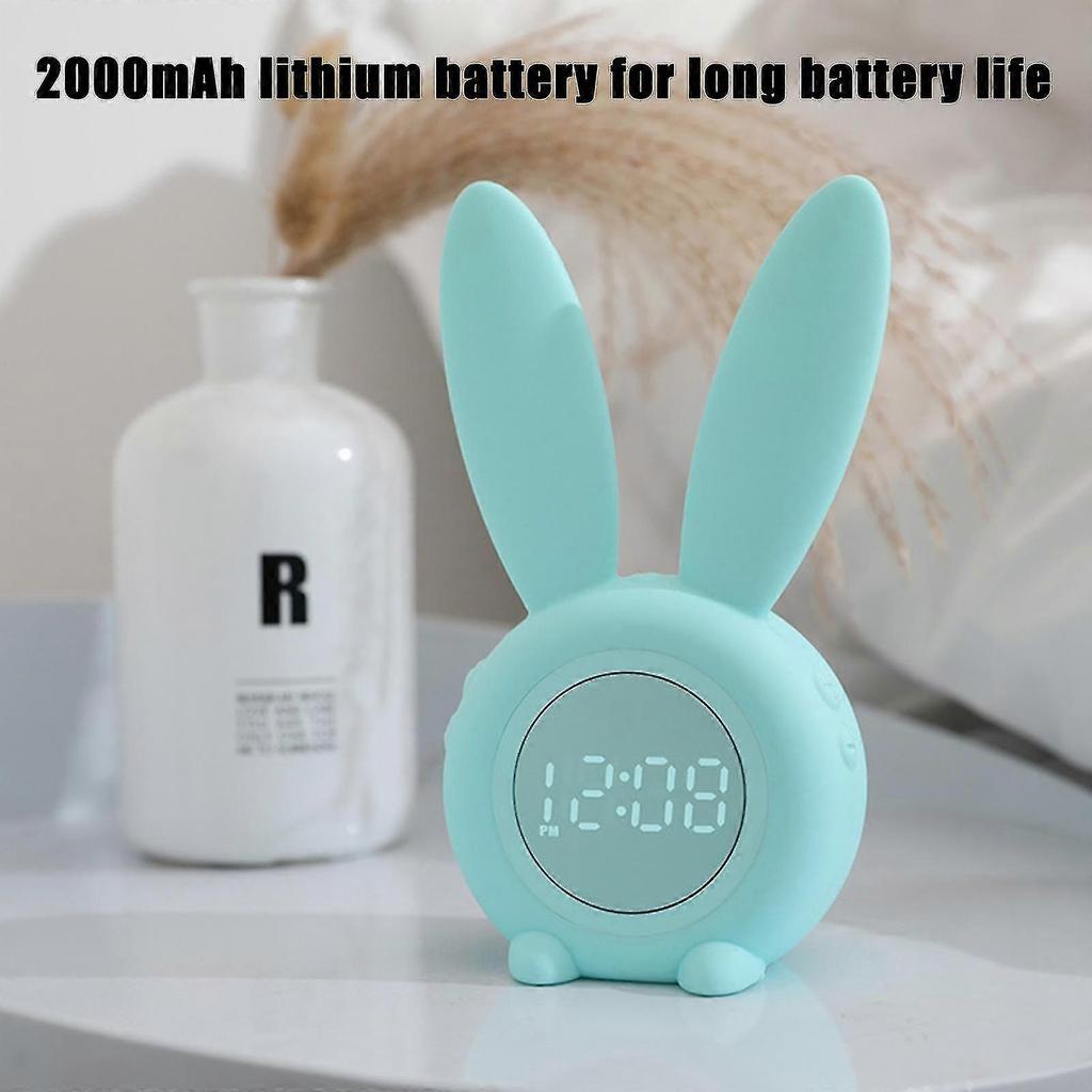 Rabbit Wake Up Lights Bedside Lamps Alarm Clocks Light Rabbit Alarm Clocks - Pink