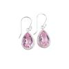 Morganite Gemstone 925 Sterling Silver Handmade Jewelry Earrings 1.40" For Gift EE-9-11