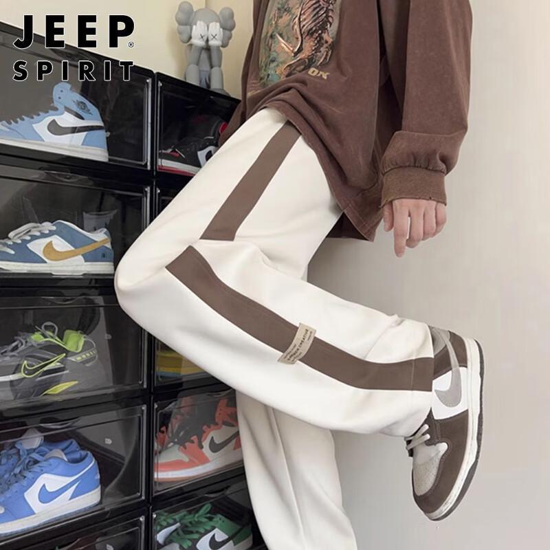 JEEP SPIRIT Men's Loose Straight-Leg Casual Sweatpants
