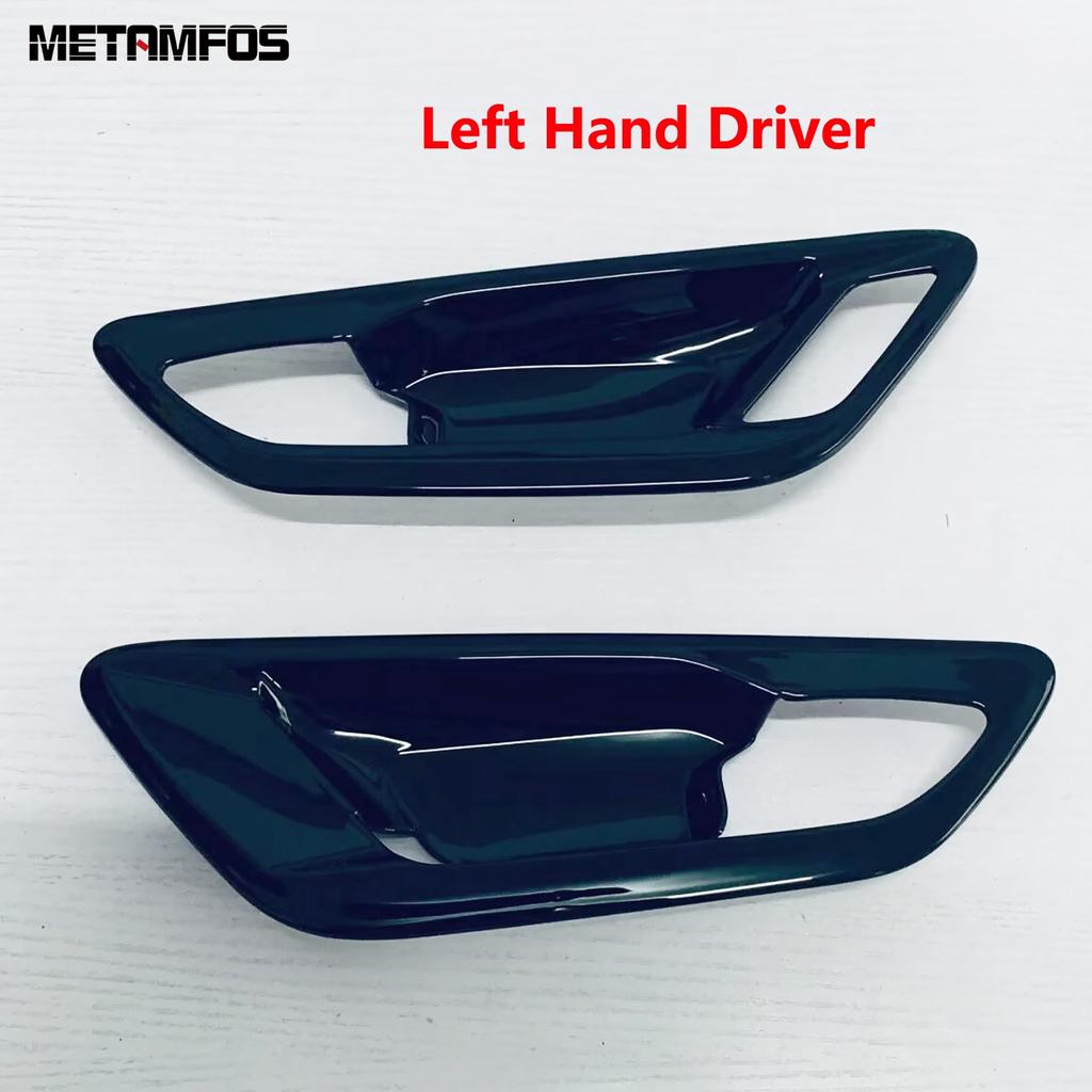 For Toyota Alphard Vellfire 2024 2025 2026 Carbon Fiber Interior Front Door Handle Bowl Cover Trim Bezel Accessories Car Styling