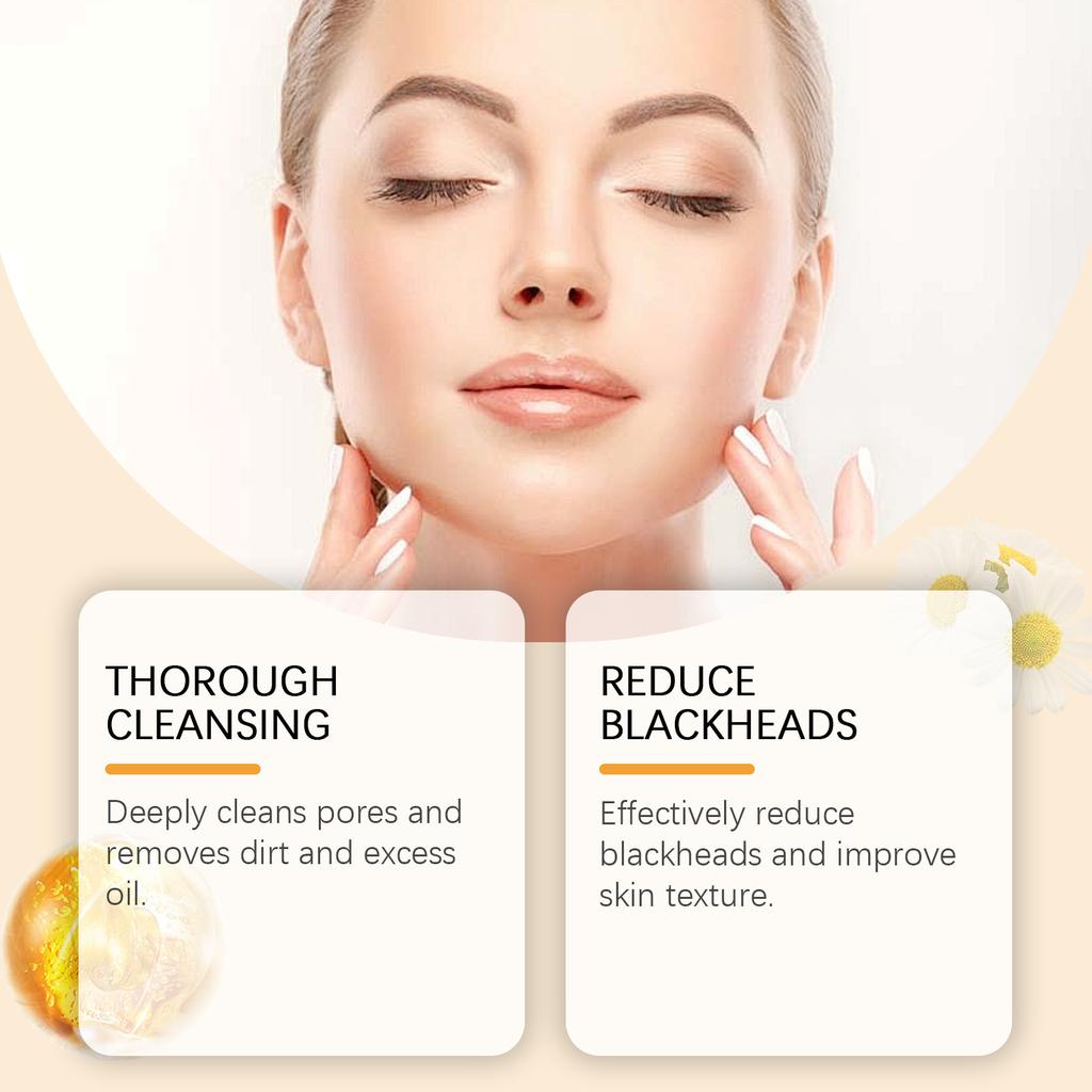 EELHOE  Turmeric Facial Cleanser Gentle Cleansing Facial Pore Skin Refreshing Oil Control Moisturizing Water Locking Cleanser