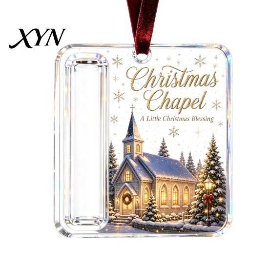 Personalized Holiday Cash Container Christmas Gift Ornament, Clear Acrylic Money Holder, Xmas Reusable Keepsake Tree Hanging Decoration, Funny Ways To