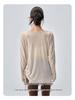 Women's Korean Style Long Sleeve V-neck Yoga Top - Loose, Breathable, Casual Sportswear