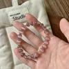 Super Divine Elegant Crystal Ice-Type Original Color Purple Cat's Eye Quartz Bead String