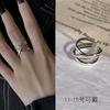Style Korean Trendy 925 Silver Ring For Women Open Adjustable Finger Jewelry Elegant