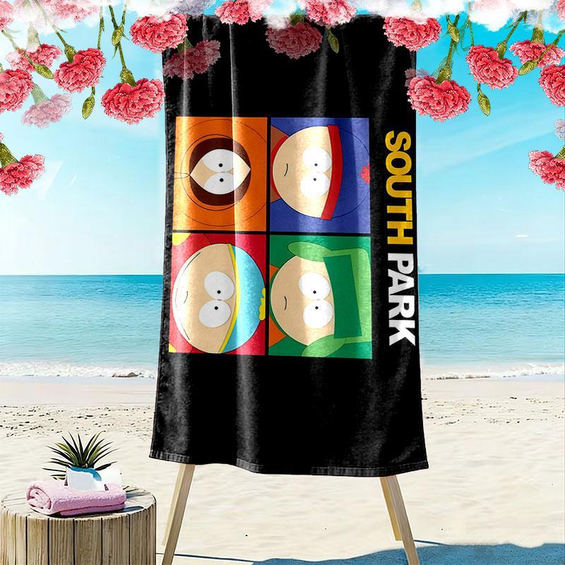 South Park Poster Print Beach Towel, Large Soft Quick Dry Towel for Beach Camping Swimming