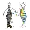 Realistic Multi Jointed Fishing Lure Key Ring Sturdy Alloy Plastic Construction Outdoor Fishing Gear Accessory