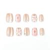 30 Pieces of Three-dimensional Small White Flower Bright Cat Eye Gilt Light Luxury Short Ladder Wearing Nail Boutique Nail Art