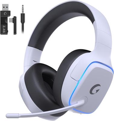 Auriculares Gaming PS5 [Adaptador USB Tipo C 2.4GBluetooth 5.3Con Cable] Conexión 4 Vías, Sonido Envolvente 7.1 canales (Latencia ultrabaja de 20 ms), Ligero, Activo