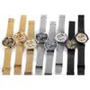 Mastop Men's Unique Skeleton Watch, Mechanical, Stainless Steel with Mesh Band, Waterproof, Luminous, Black
