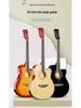 Folk 40-inch Ultra-thin Beginner Guitar for Boys & Girls - All Linden Wood, Polished Finish