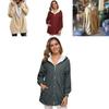 Gezellige Dames Warm Teddybeer Pluizige Jas met Capuchon Kunstbont Fleece Jas Bovenkleding Voor Ultiem Comfort