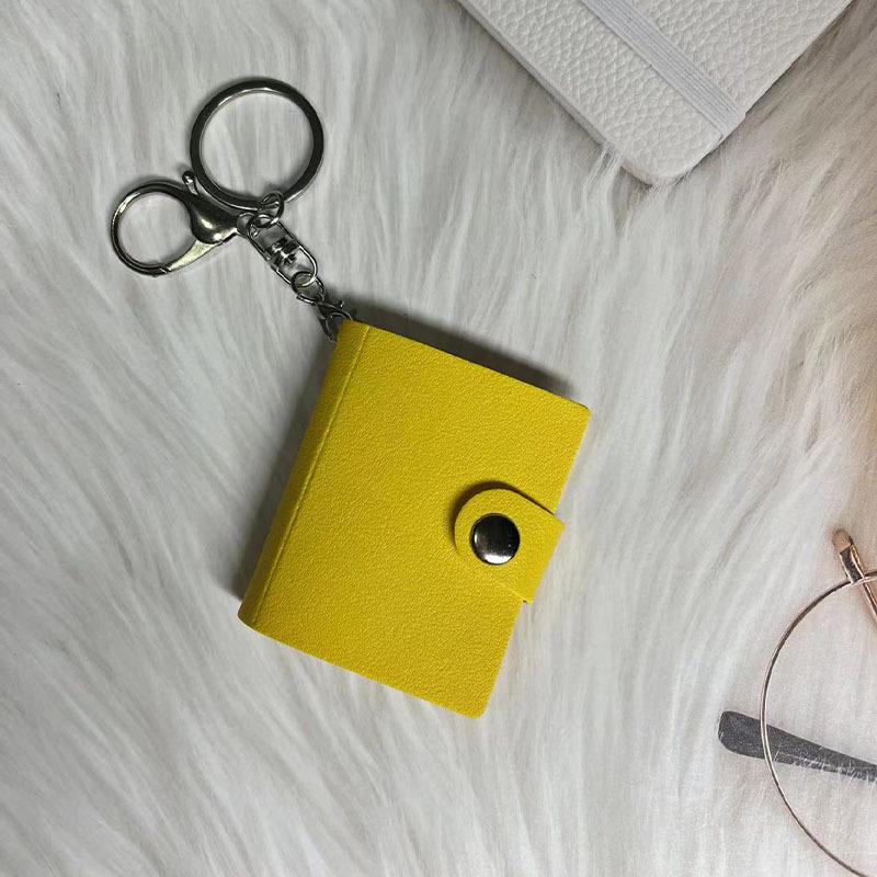 2" Leather Mini Photo Album Keychain for Photo Booth Strips, ID Photos & Child Growth