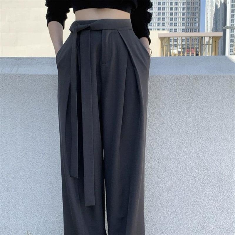 Western Style Pants for Women Autumn with Sense of Drape Wide Legs Exuding Unique Casual Vibe for Commuting Trousers Women’s