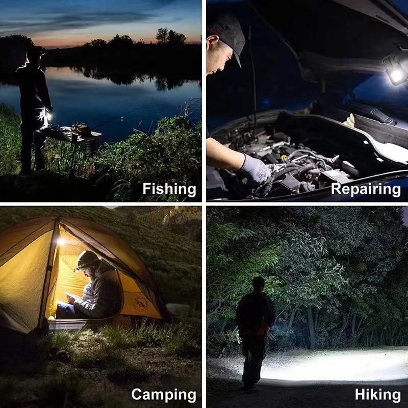 Keychain Work Light, Rechargeable Torch Led Super Bright with 7 Lights Modes With Screwdriver Bottle Opener for Outdoor Hiking