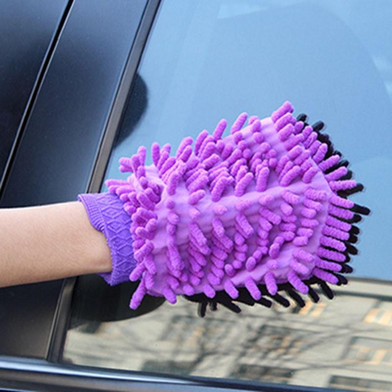 Autowaschtücher Mikrofaser Chenille Auto Reinigungs-Tuch-Mitt-Handschuh Weiches Trockentuch Saum Waschtuch Wasserabsaugend Reiniger