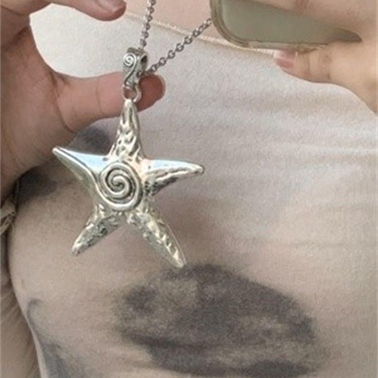 

Ожерелье-подвеска в виде морской звезды, модное, с холодным ветром, темпераментное, цепочка для ключицы, нишевое, универсальное, высококачественная бижутерия, женское