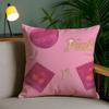 Sweet Pink Candy Pillow Case Safe Custom Photo Pillow, Anti-Fade Brushed Fleece Cushion, Maternal & Infant Safe.